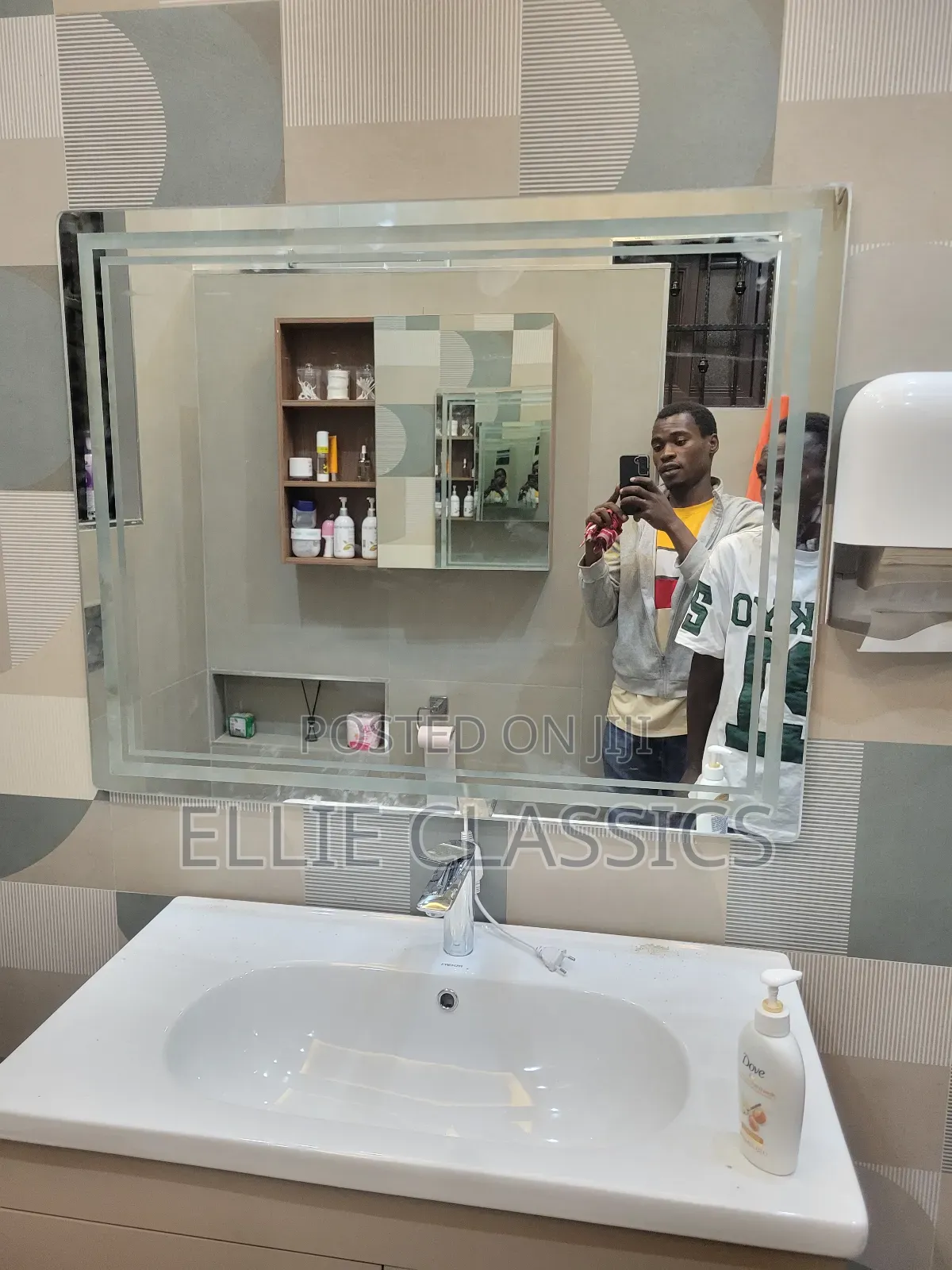 Double Stripes Barthroom Mirror