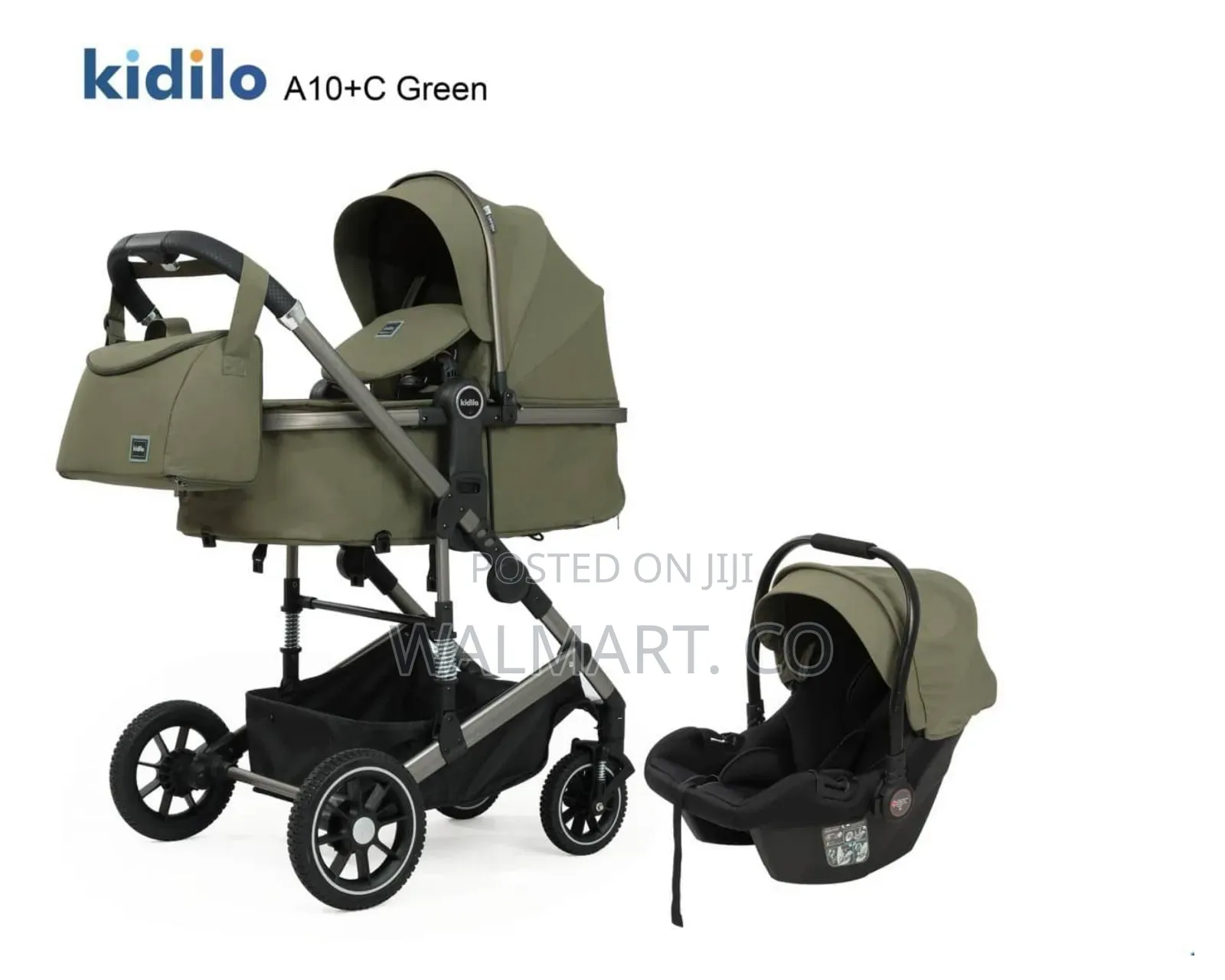 Kidilo 3 in 1 Baby Stroller -Green