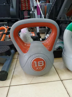 Gorilla Sports Rubber Coated Kettlebell 18kg