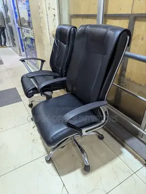 Pure Leather Office Chairs, Adjustable and Very Strong. 2 Pieces