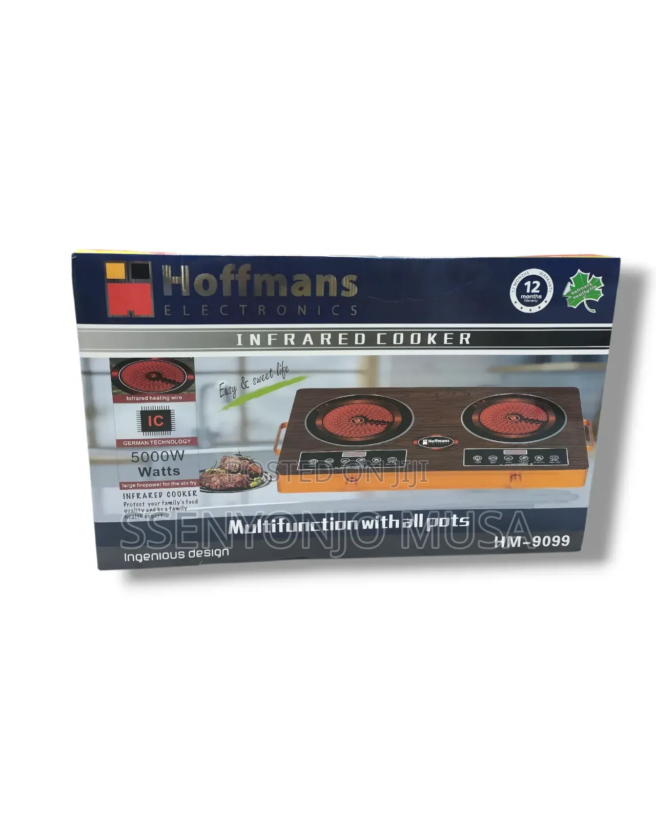 Hoffmans Hm-9099 Double Infrared Cooker - 5000w, German -