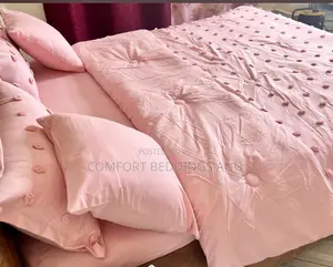 Velvet Bedcover 6 Peice  Pink