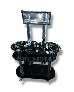 Tv Stand With Mount - 3-Layer Glass and Aluminum, 15-55"