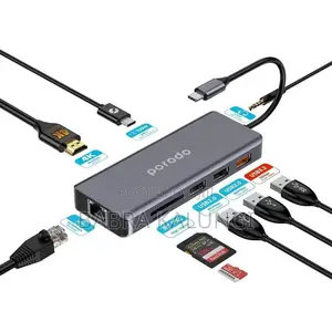 Porodo 9-in-1 Usb-C Hub Multiport Adapter With 100w Pd
