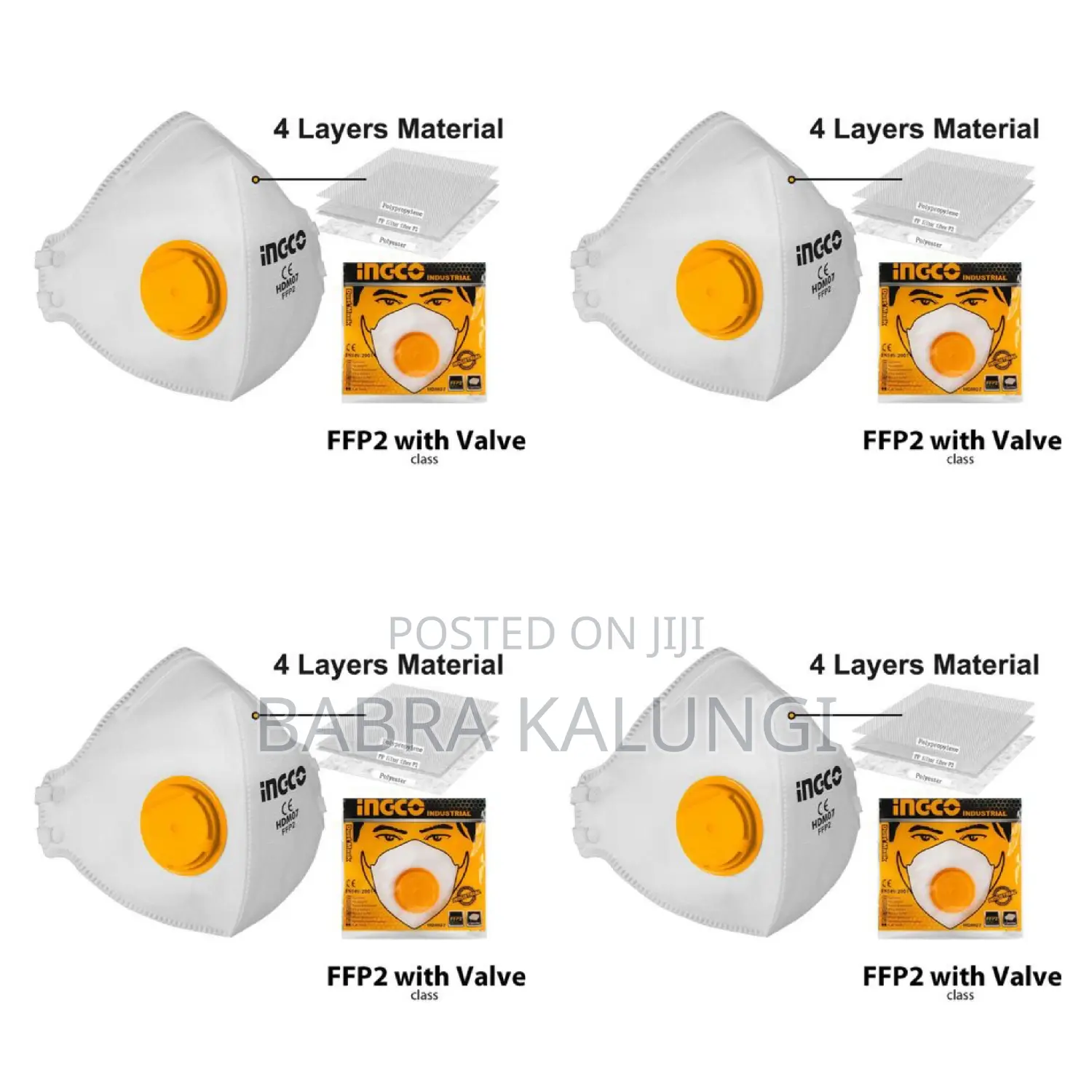Ingco Hdm07 - Dust Mask - Orange Ush