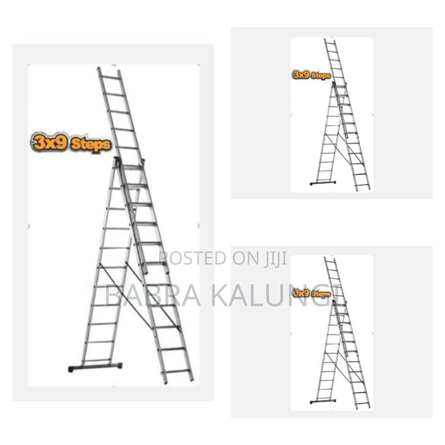 Ingco Double Side Ladder (Hlad03391) 3×9steps High