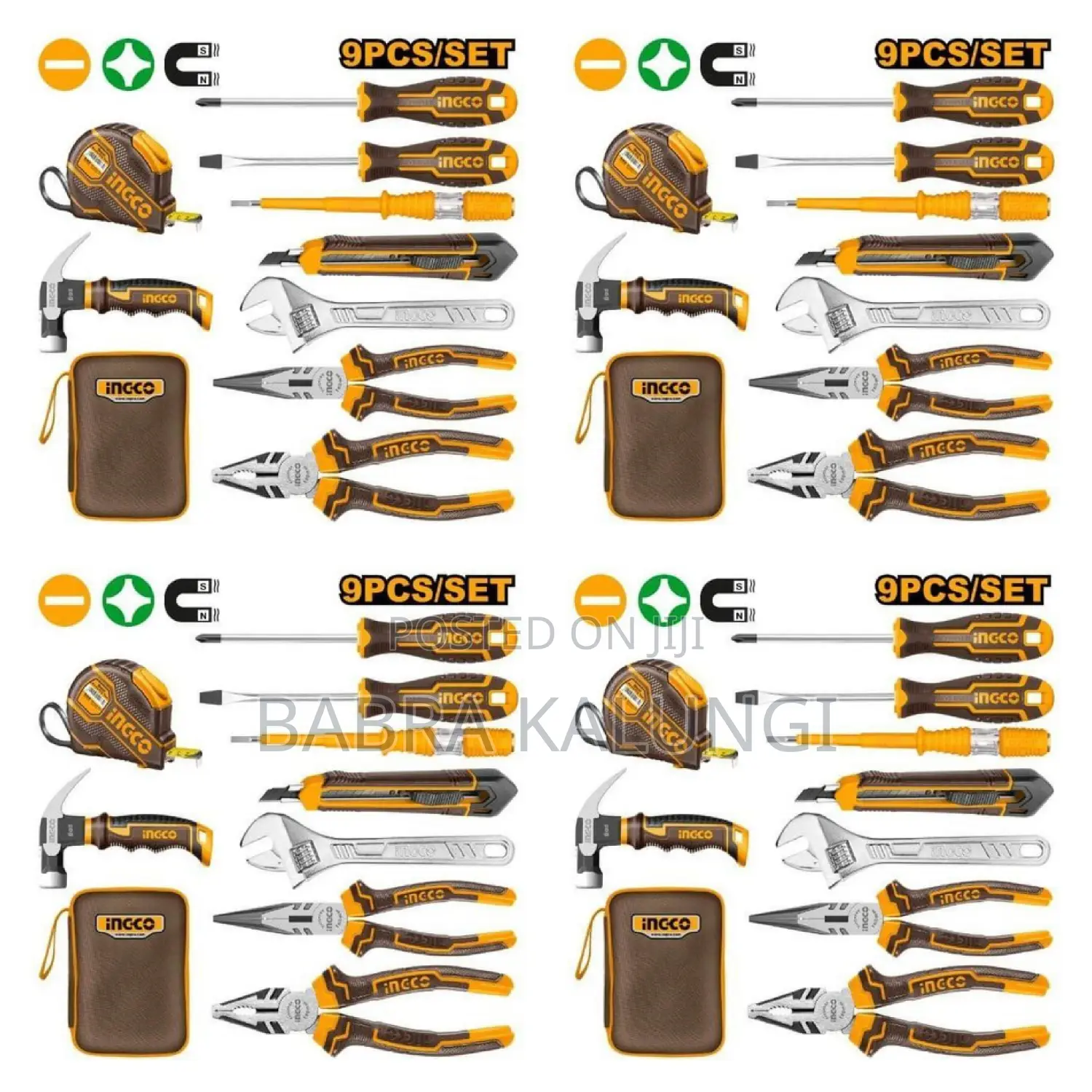 Ingco 9 Piece Hand Tools Set