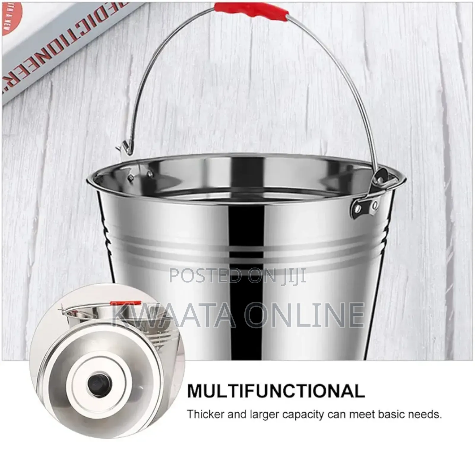 6 Piece -Stainless Ice Bucket With Lid Steel Milk Can Storage Bucket