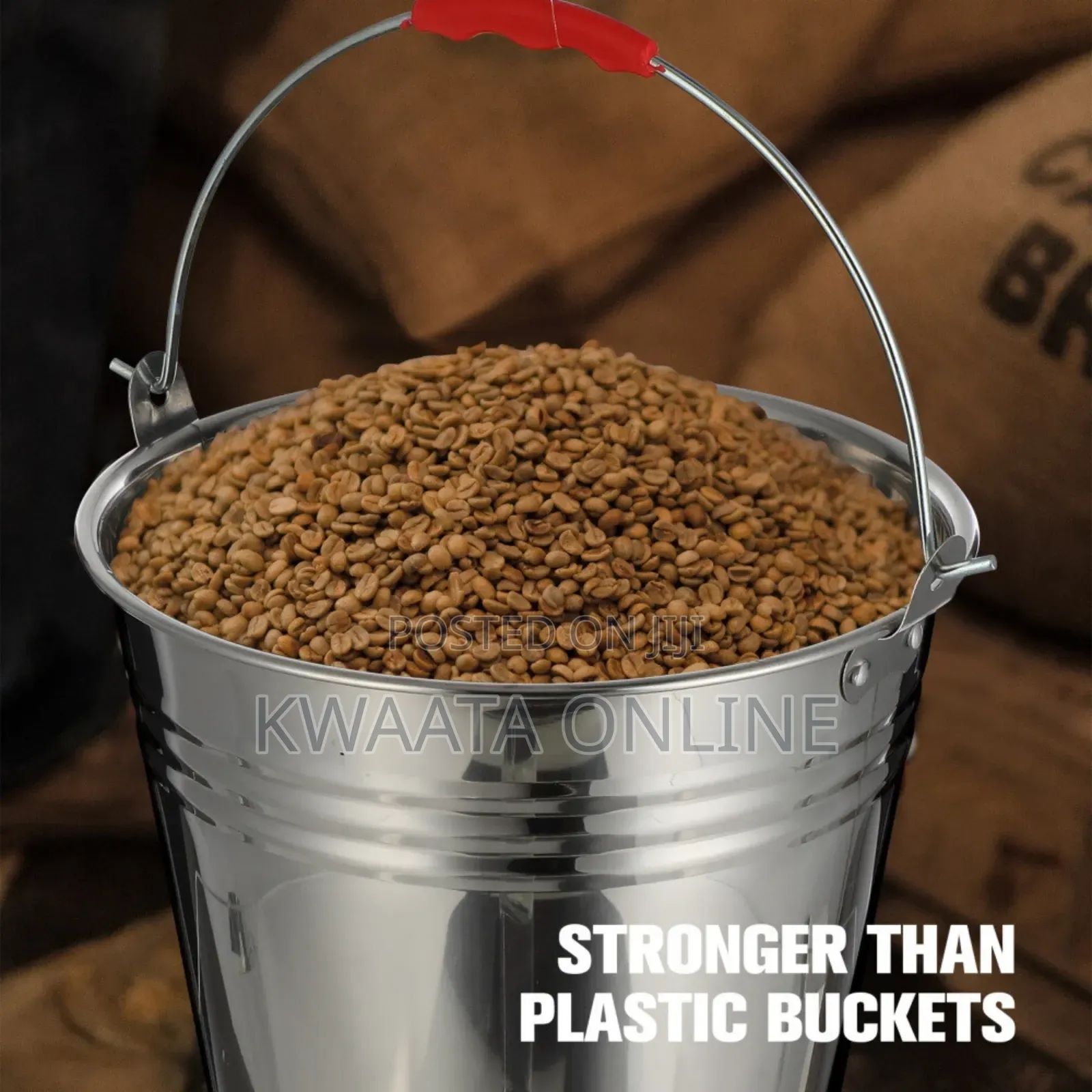 6 Piece -Stainless Ice Bucket With Lid Steel Milk Can Storage Bucket