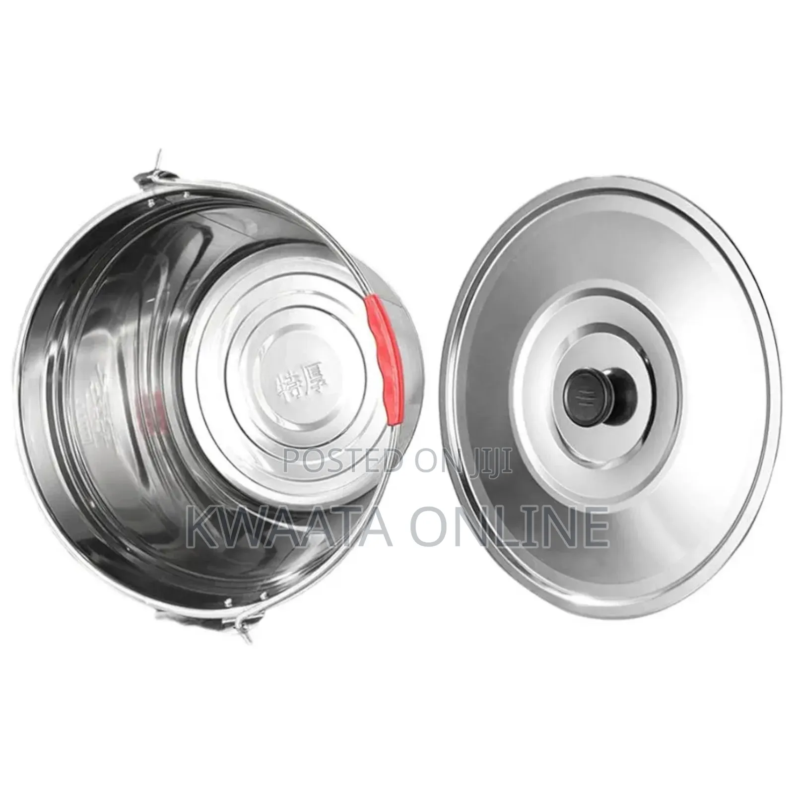 6 Piece -Stainless Ice Bucket With Lid Steel Milk Can Storage Bucket