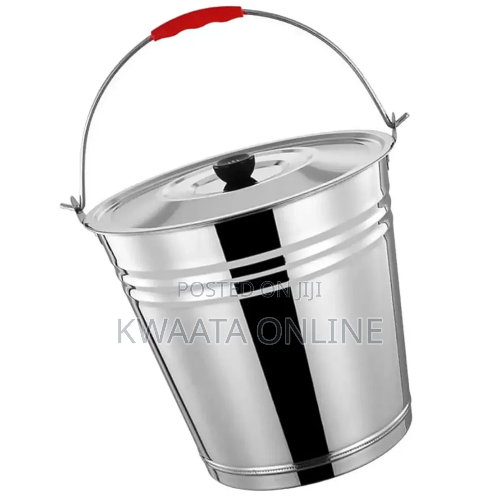 6 Piece -Stainless Ice Bucket With Lid Steel Milk Can Storage Bucket