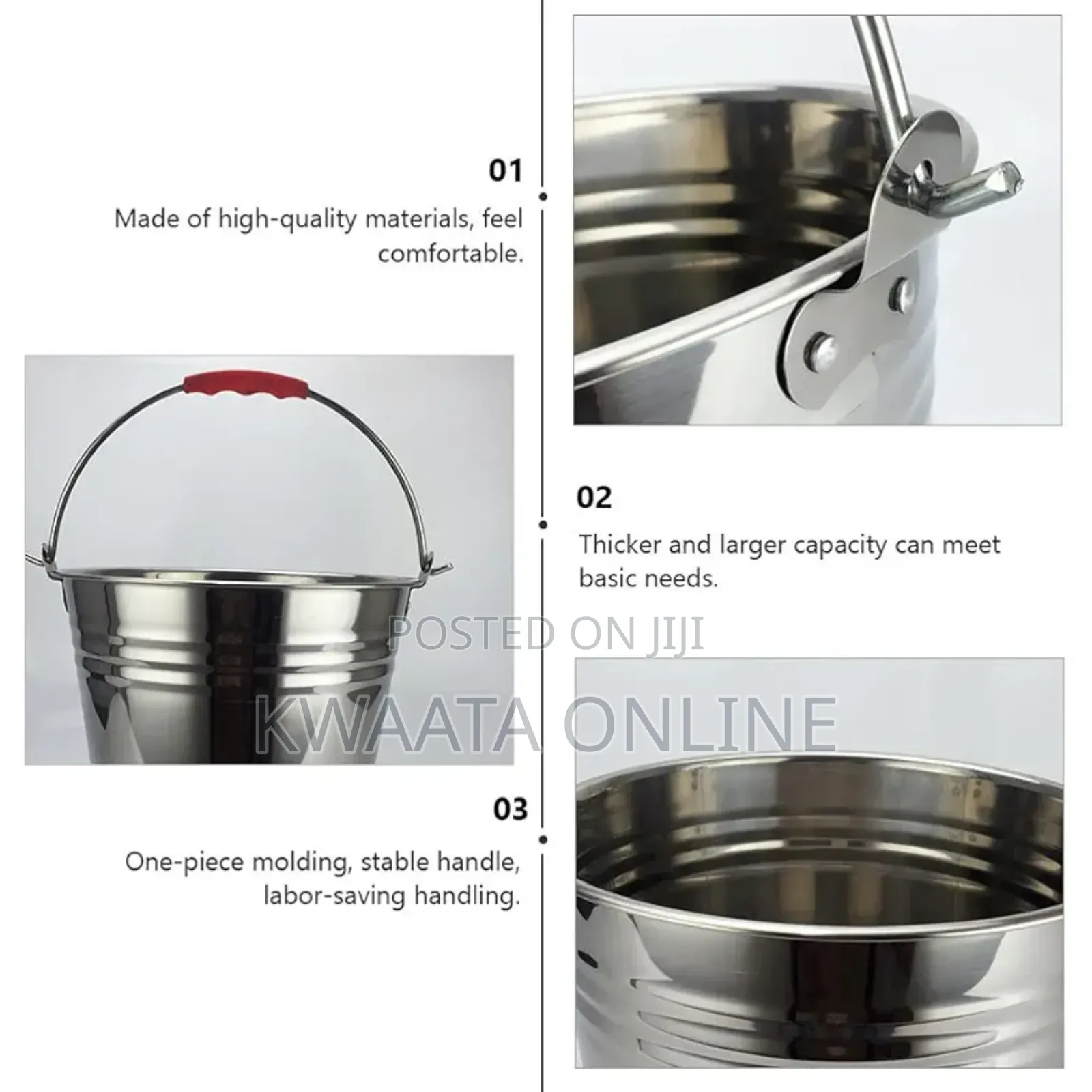 6 Piece -Stainless Ice Bucket With Lid Steel Milk Can Storage Bucket