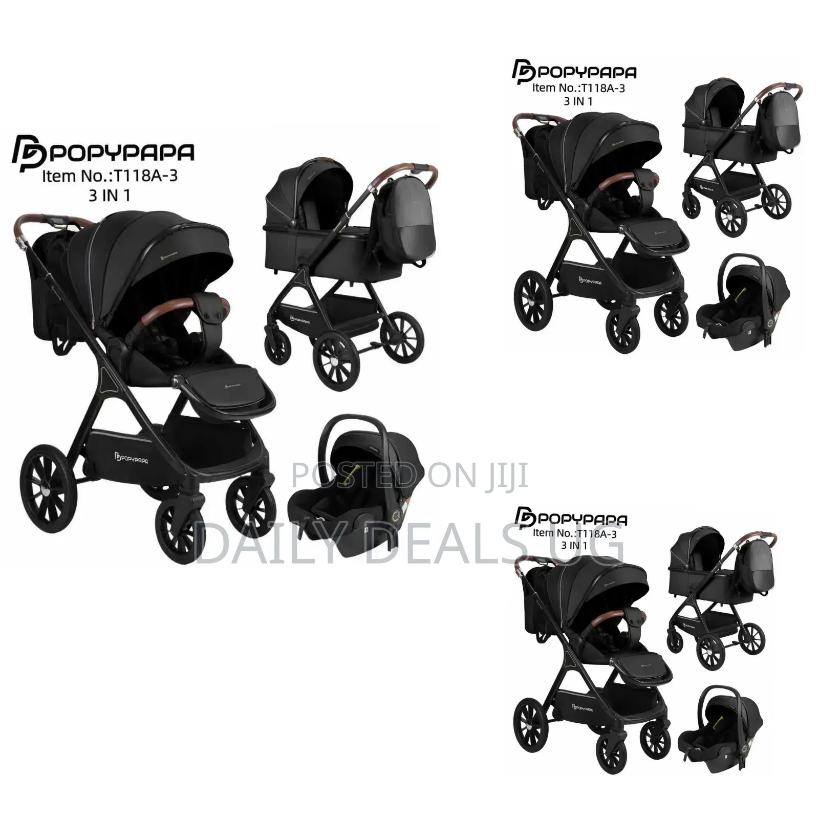 Popypapa Baby Stroller 3-in-1