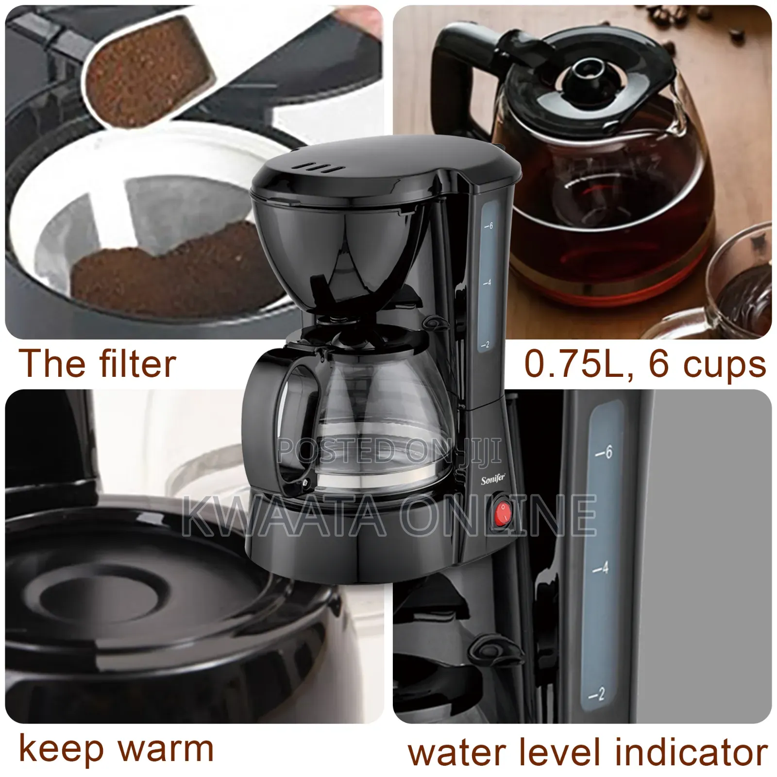 Sf-3564 Sonifer Home Use 220v Small 0.75l 8automatic Drip Coffee Maker