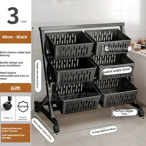 3 Tier Kitchen Storage Trolley or Vegetable Rack.