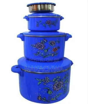 Set of Flower Detuled Food Storage Dish