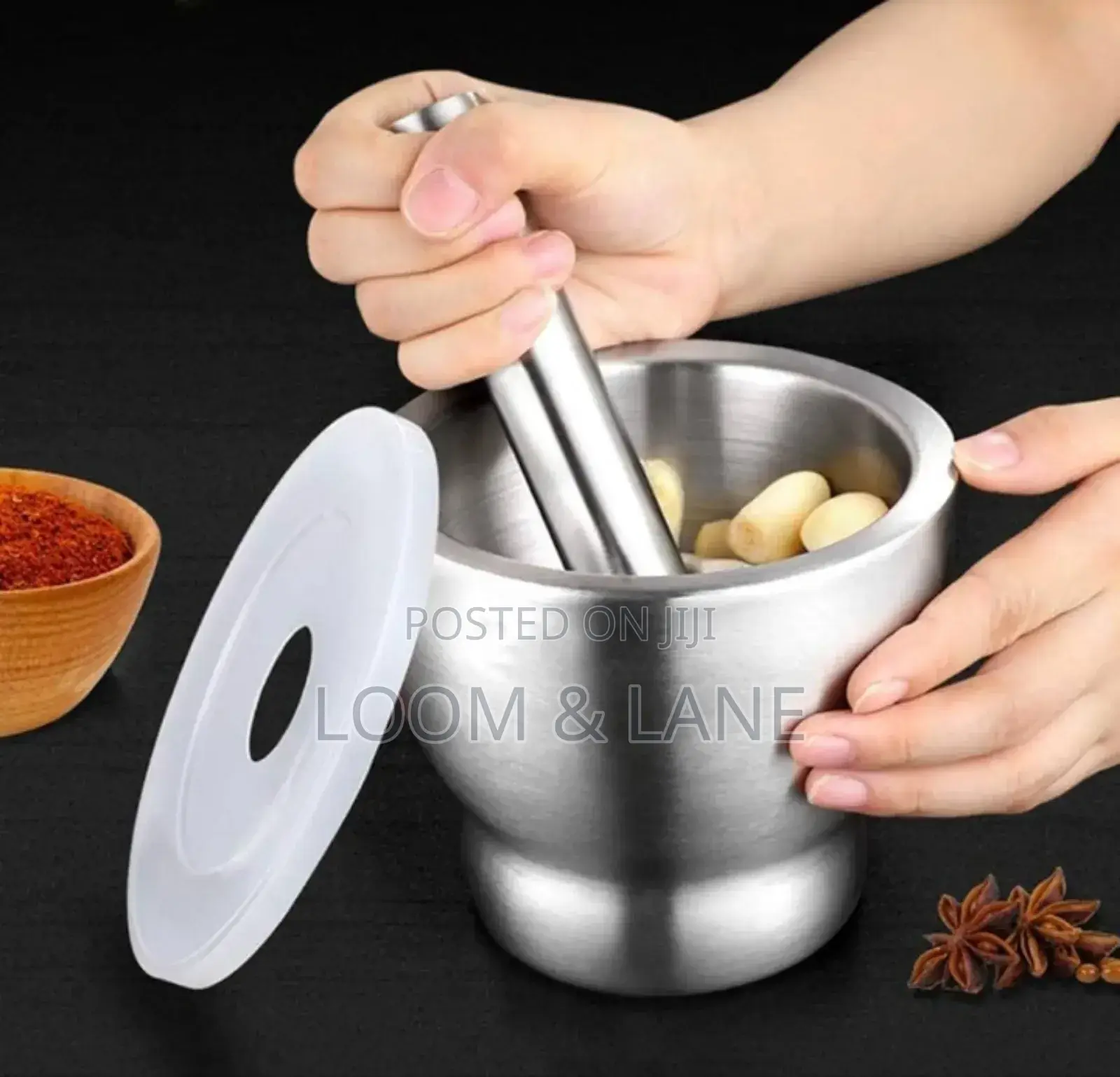 Heavy Stainless Steel Mortar and Pestle Set