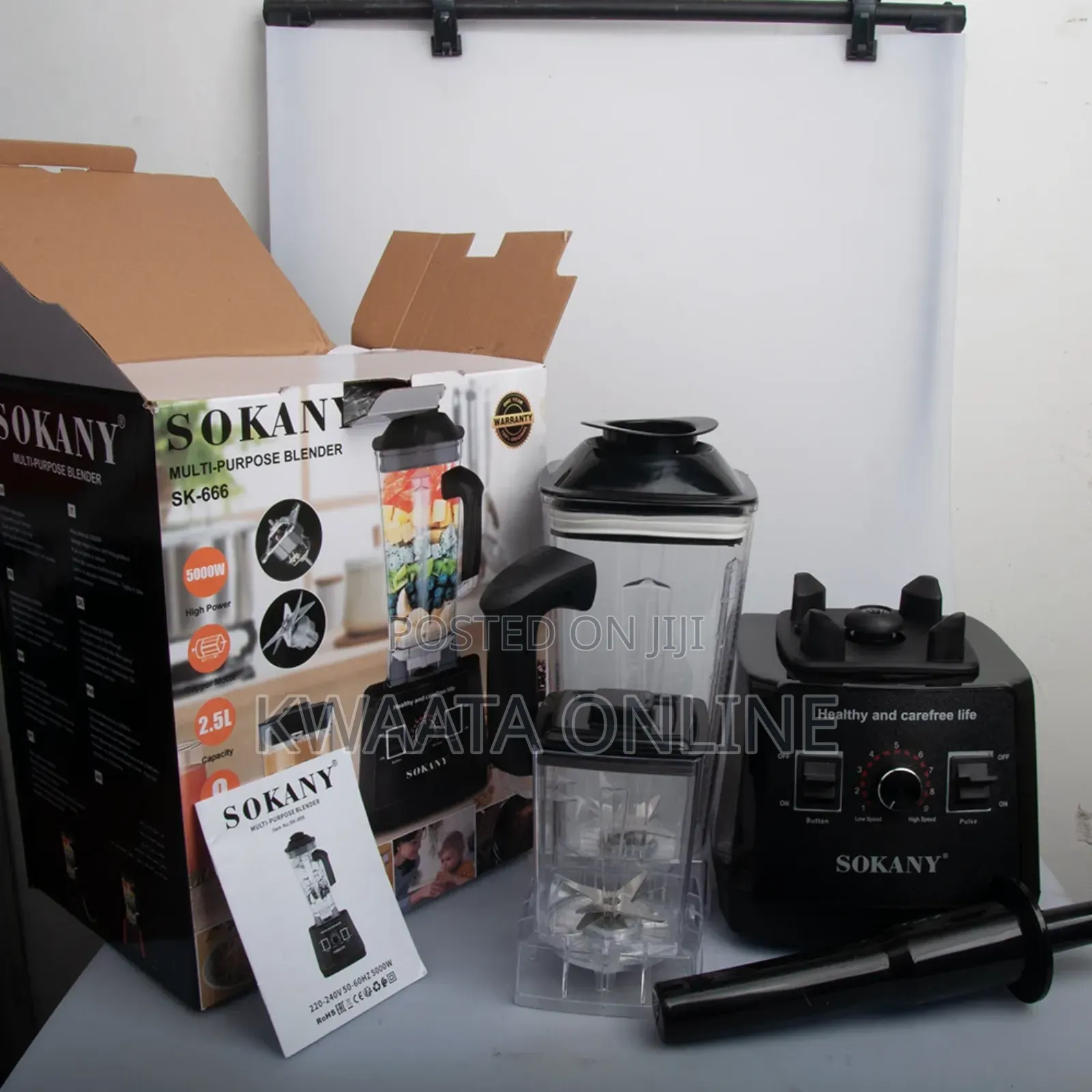 Sokany Heavy Duty Commercial Blender -2.5-LTRS /5000 Watts8
