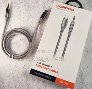 Porodo Aux to Usb-C Led Light Cable