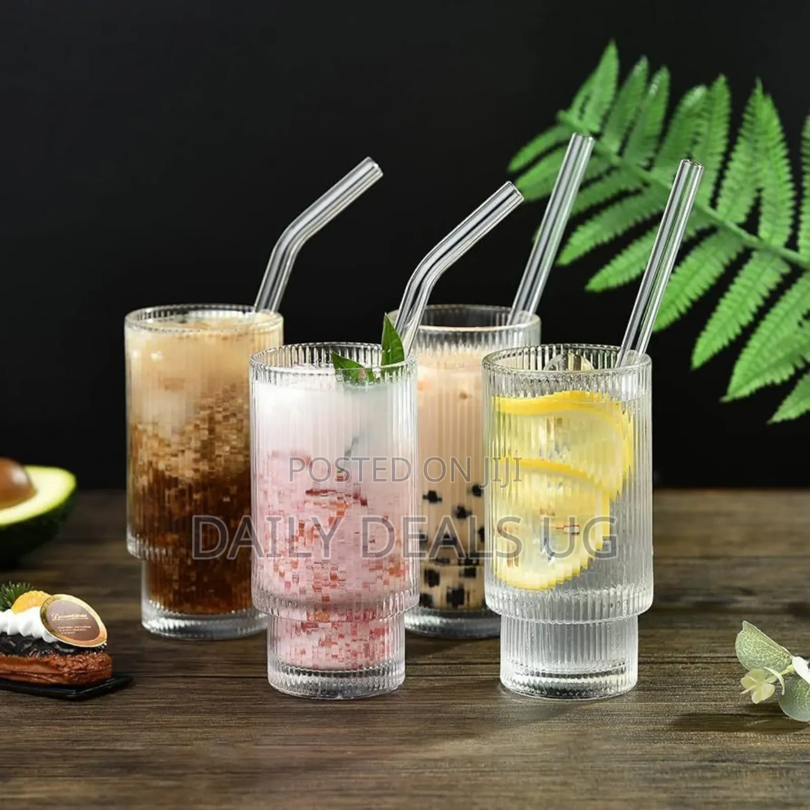 Dozen of Ribbed Glasses