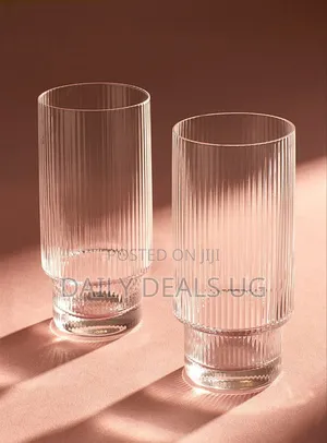 Dozen of Ribbed Glasses