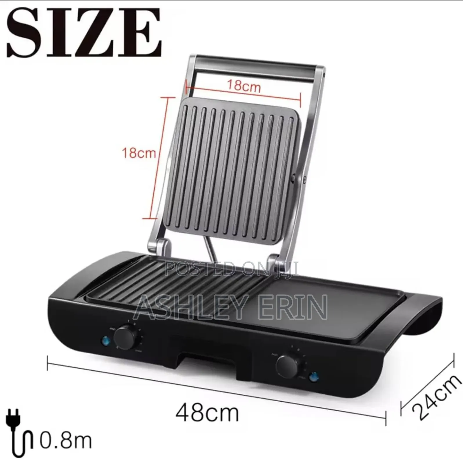 Sonifer 2-in-1 Electric Grill With Both A Baking Plate