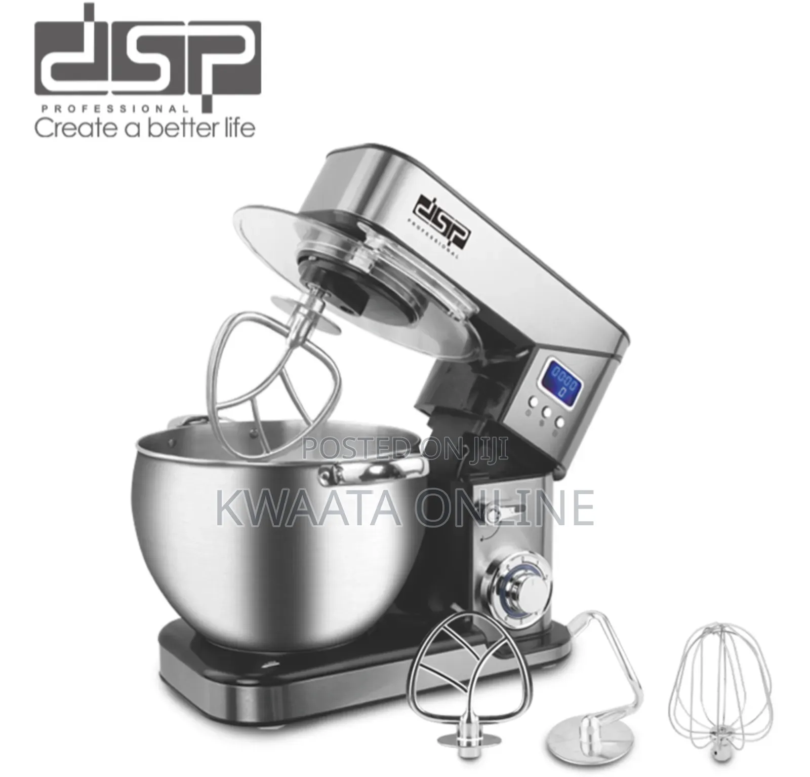 3in1 Dsp Heavy Duty Km3055 Stand Mixer Baking Bread Dough Mixer -10l
