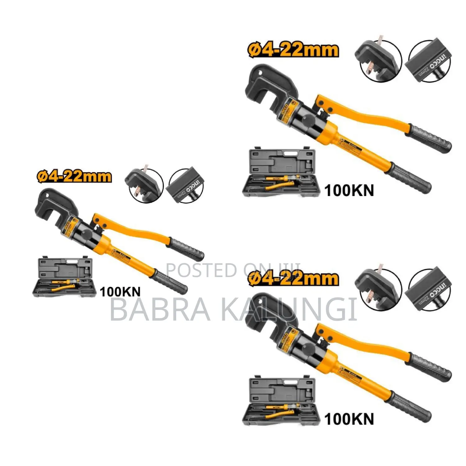 Ingco Hydraulic Crimping Tool - Orange