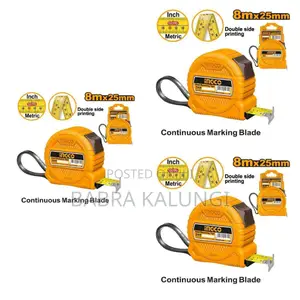 5m Ingco Steel Measuring Tape - Orange