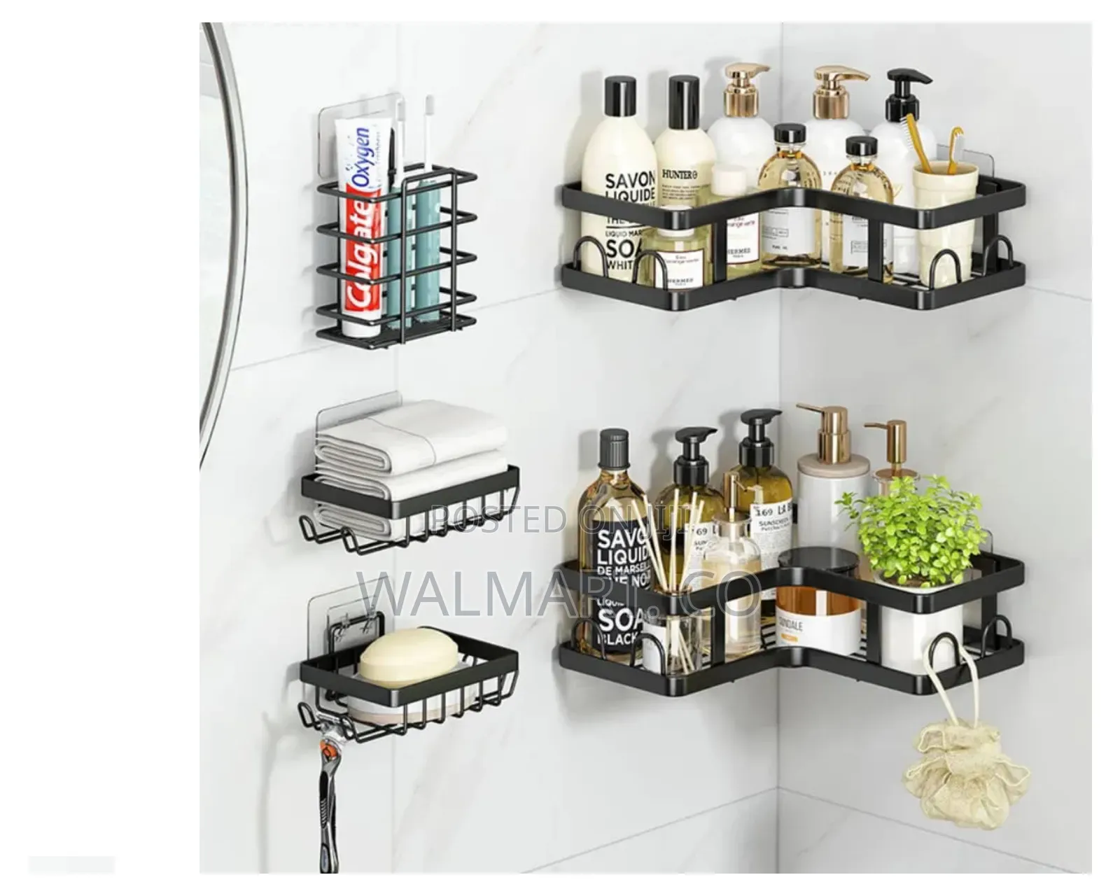 5 PCS Bathroom Shelf Organizer