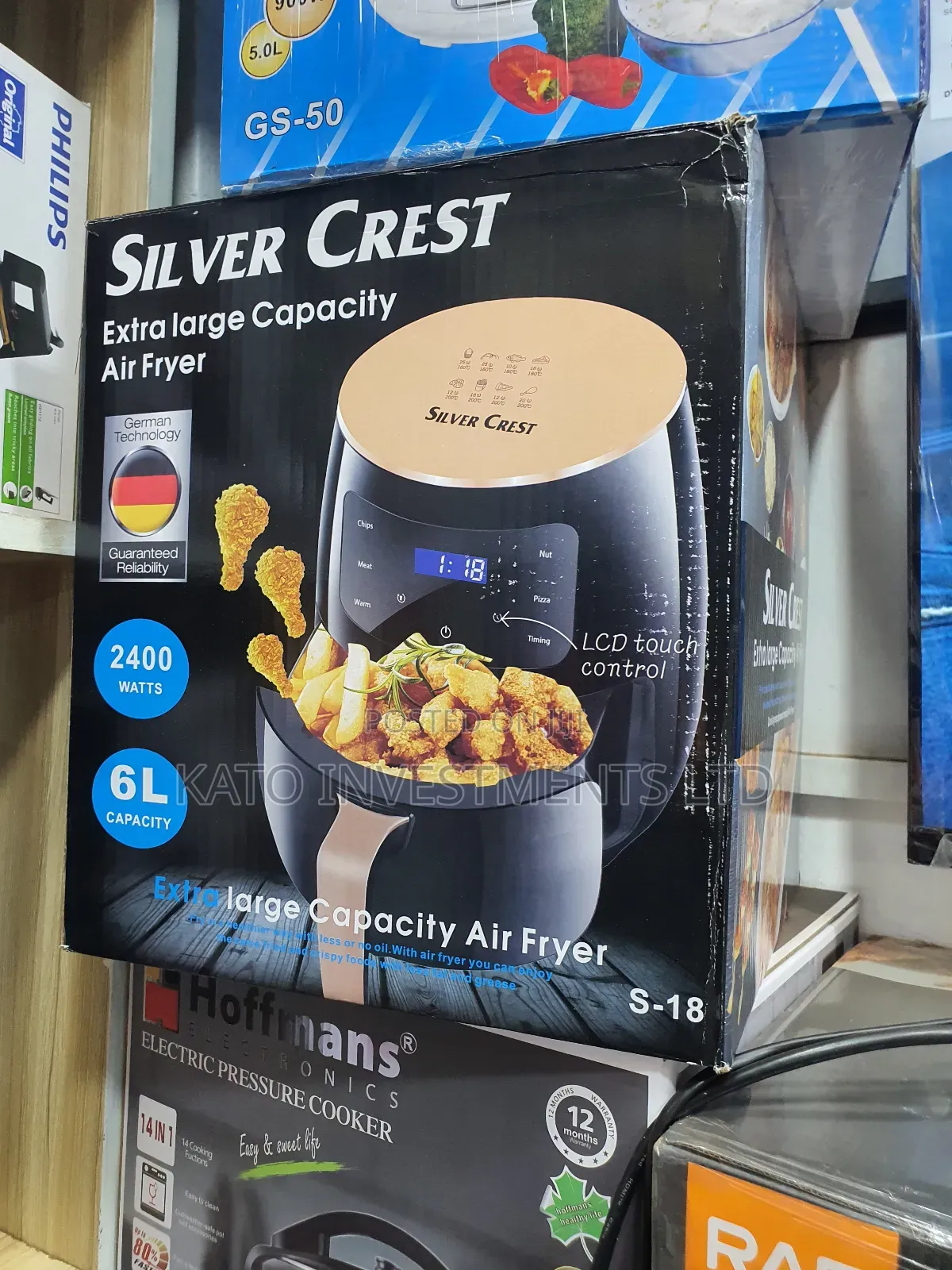 S-18 Kitchen 6l Air Fryer Silver Crest