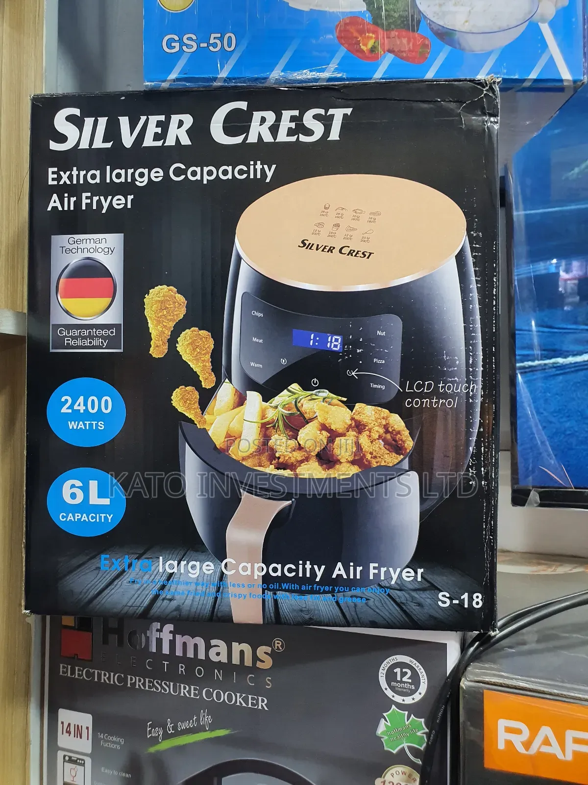 S-18 Kitchen 6l Air Fryer Silver Crest