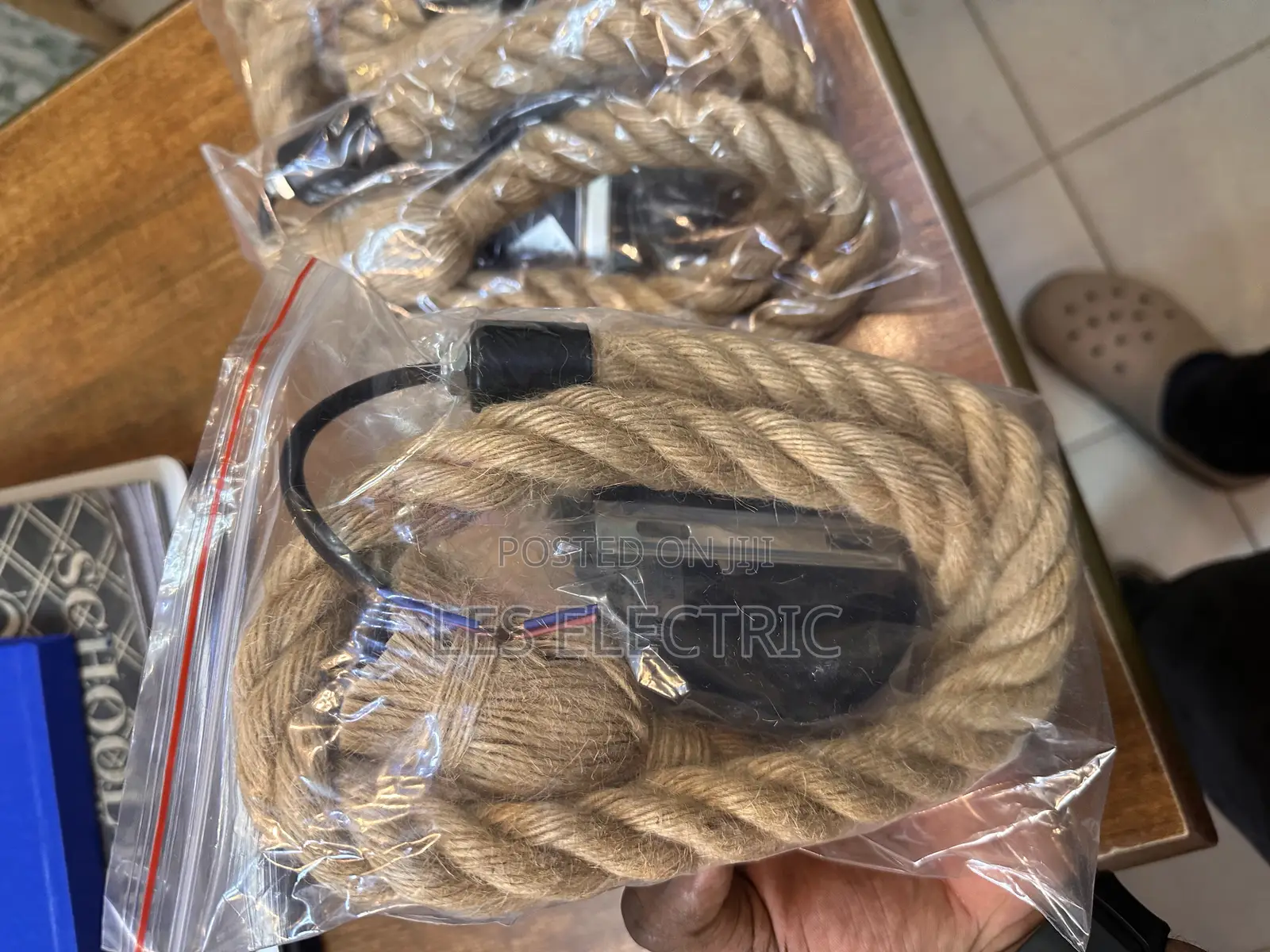 One Metre Rope Lampholder E27