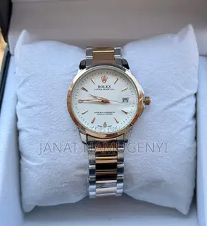 Silver and Golden Rolex Watch