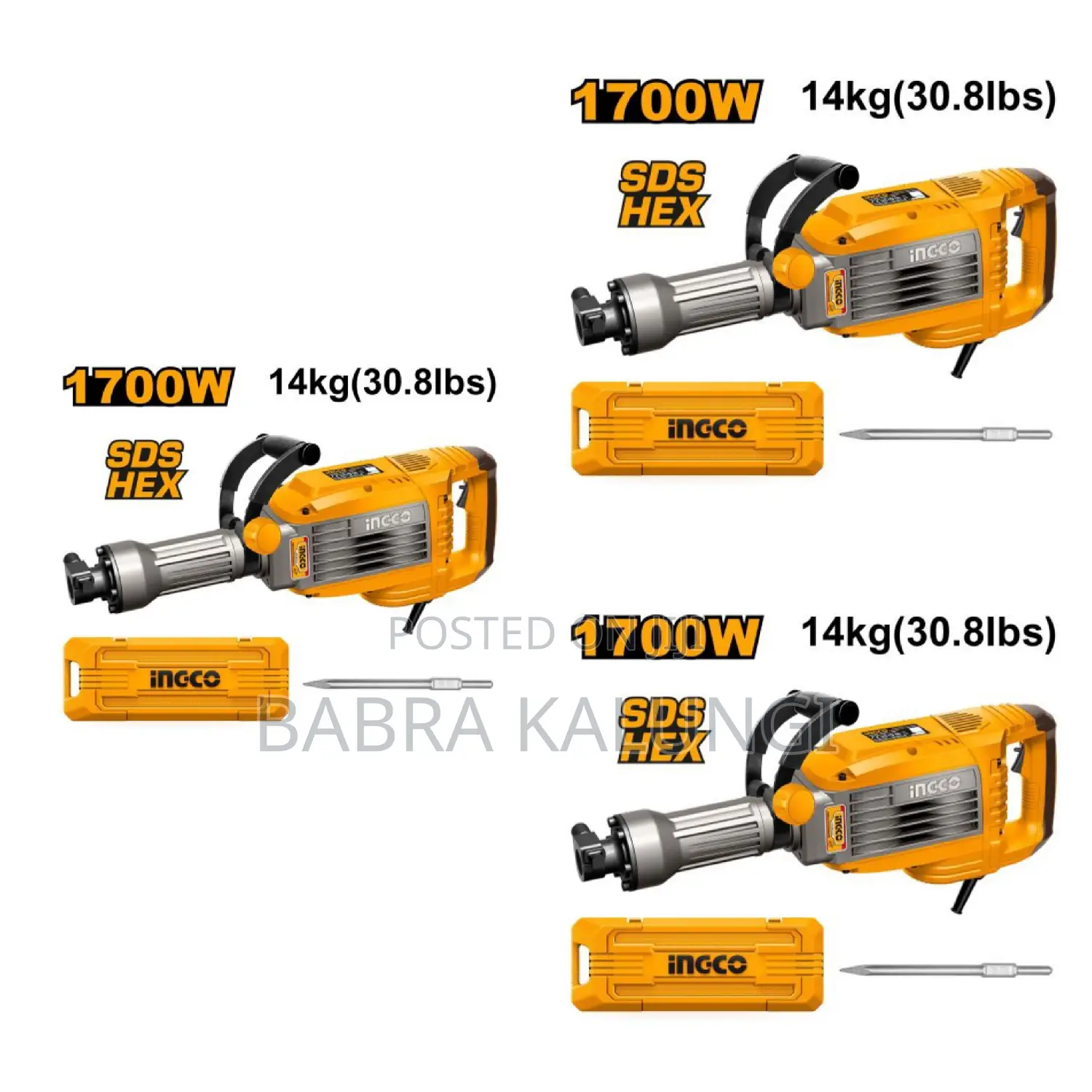 Ingco Demolition Breaker 1700w 14kg 30.8lbs