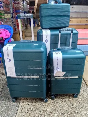 Noble Fullset Pure Rubber Plastic Suitcases of Goodpartner.( Blue)