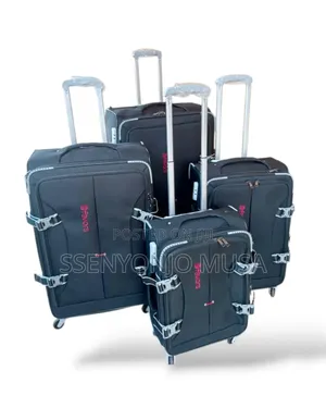 Trolley Premium 4-Piece Travel Bag Set - Brown, 4 Wheels