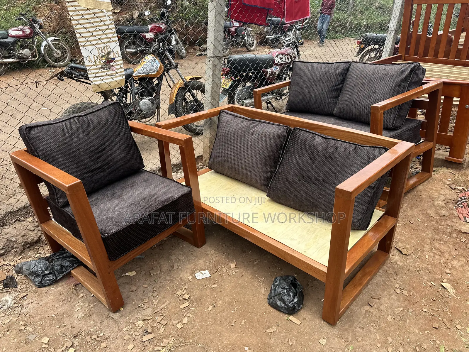 Modern Mahogany Wooden Seats