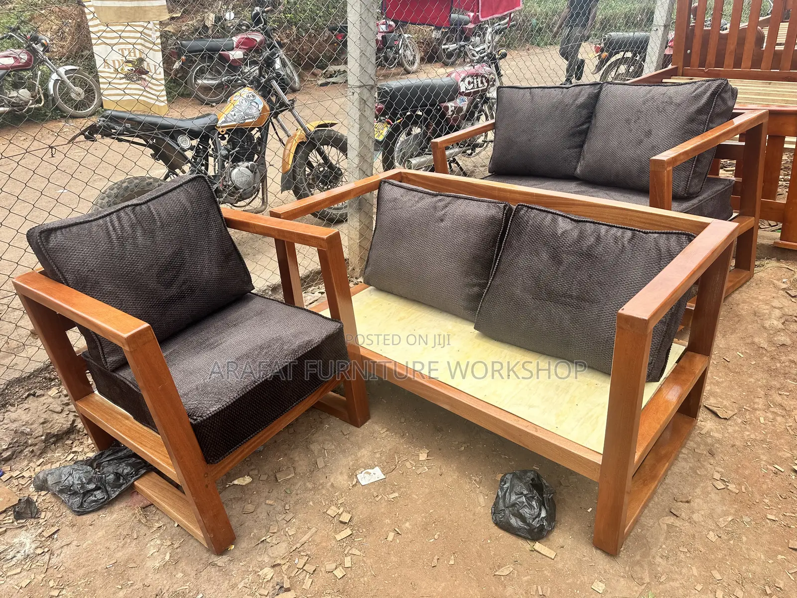 Modern Mahogany Wooden Seats