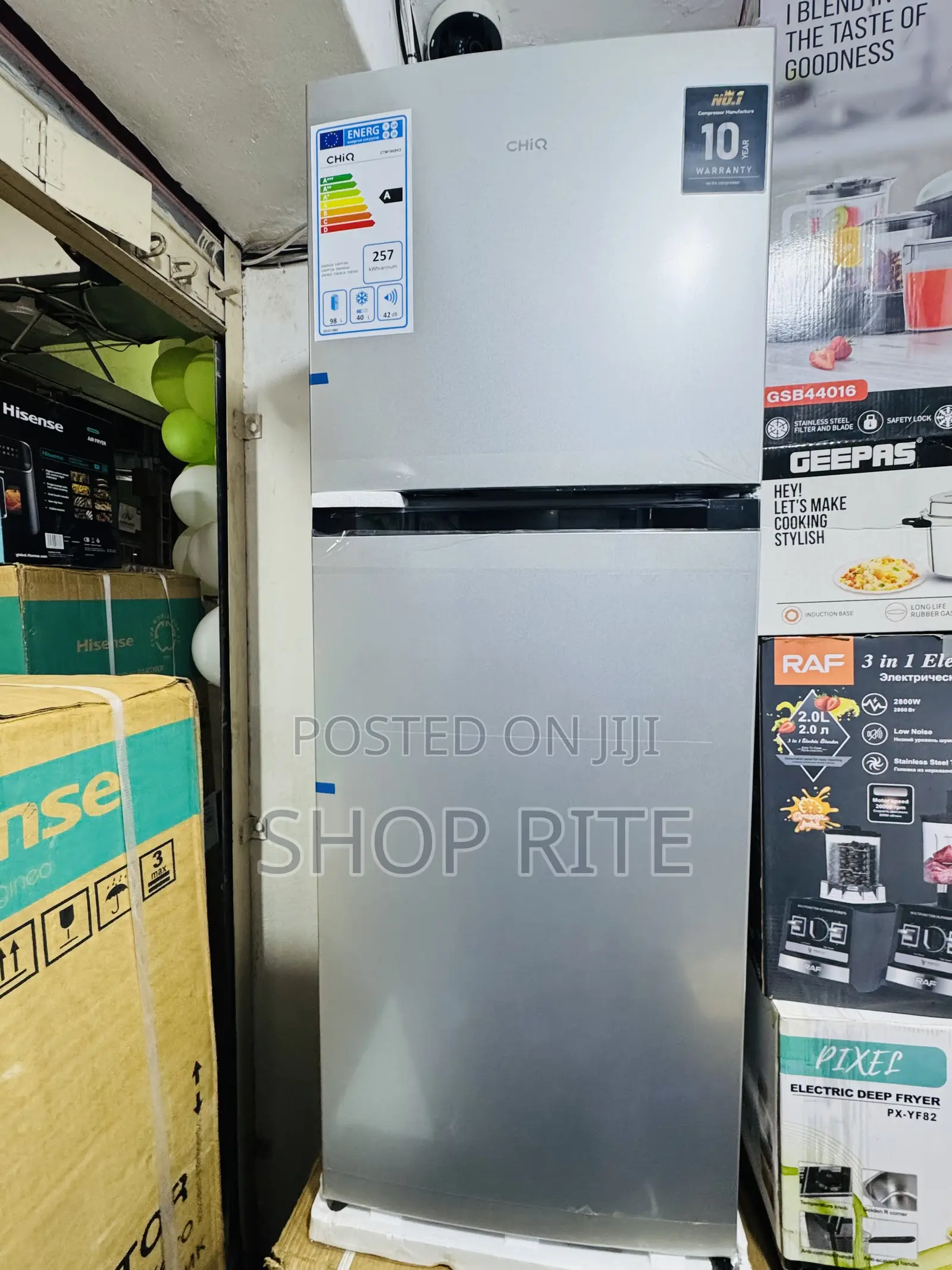 Chiq 180 Liters Refrigerator Double Door Advanced