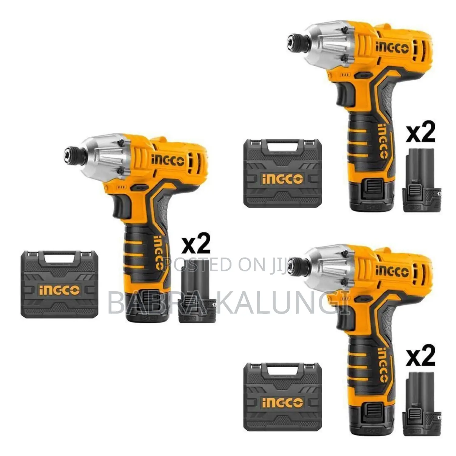 Ingco Lithium-Ion Impact Driver-Black,Yellow