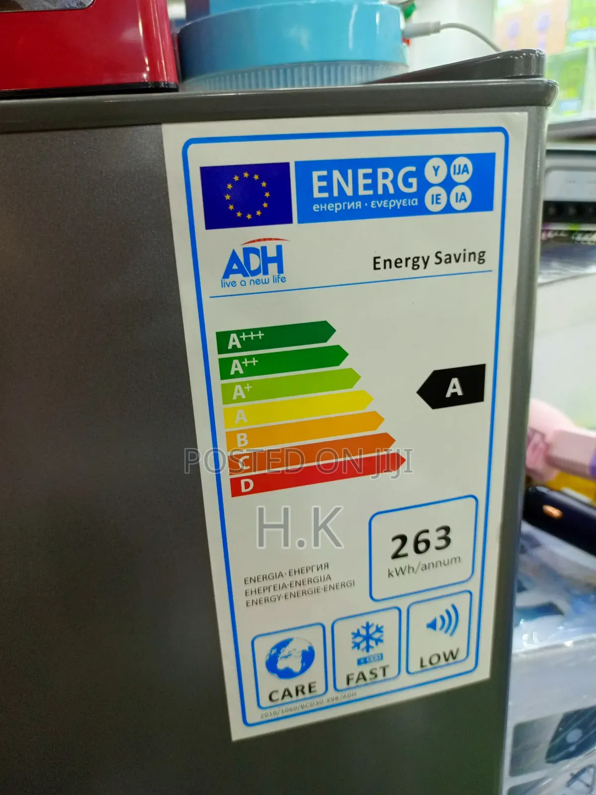 Adh Double-Door Refrigerator.
