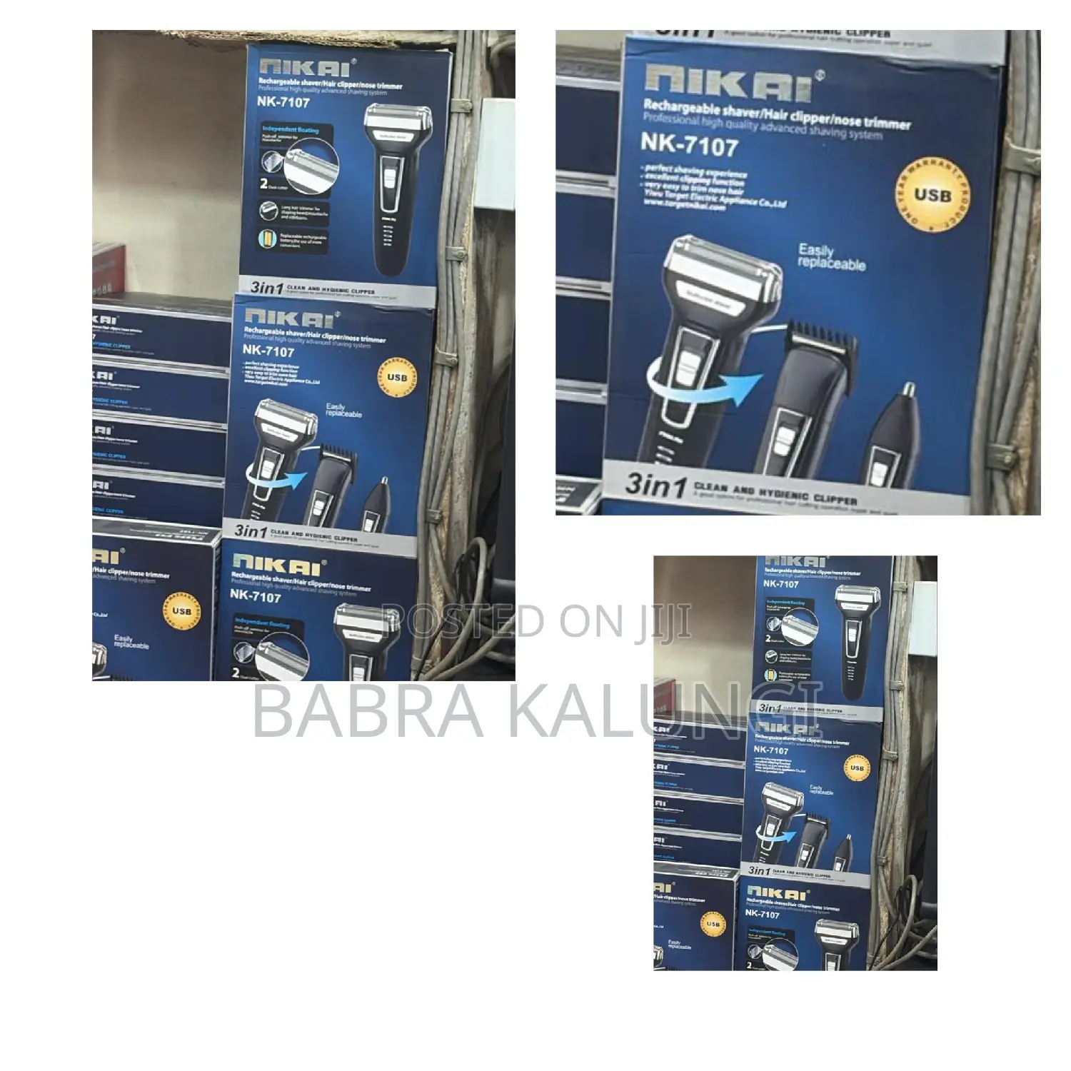 3 N 1 Rechargeable Hair Clipper Nk 7107