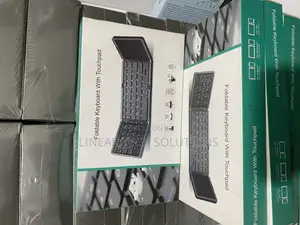 Foldable Wireless Keyboard With Touchpad, Rechargeable Pocket-Sized