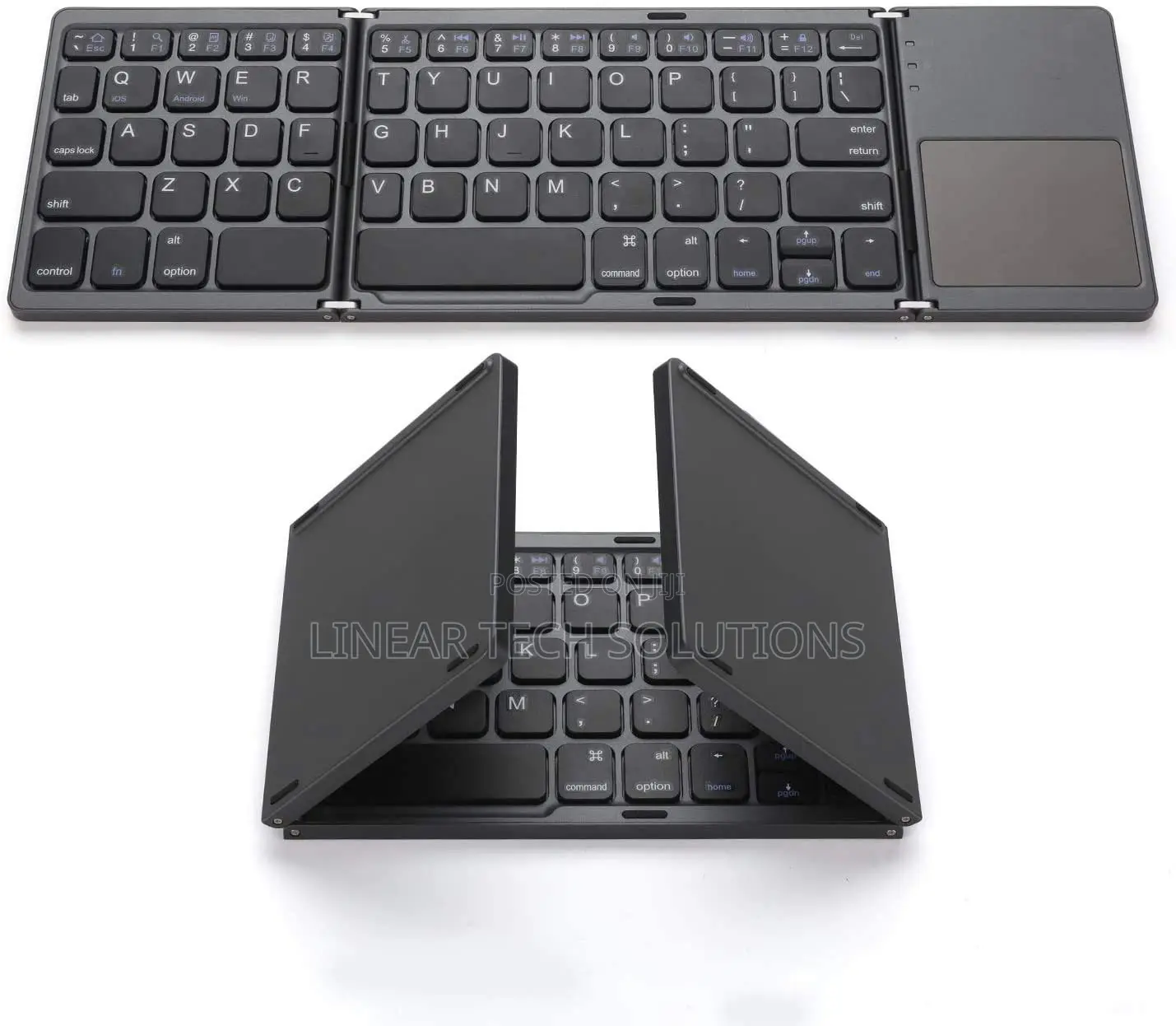 Foldable Wireless Keyboard With Touchpad, Rechargeable Pocket-Sized