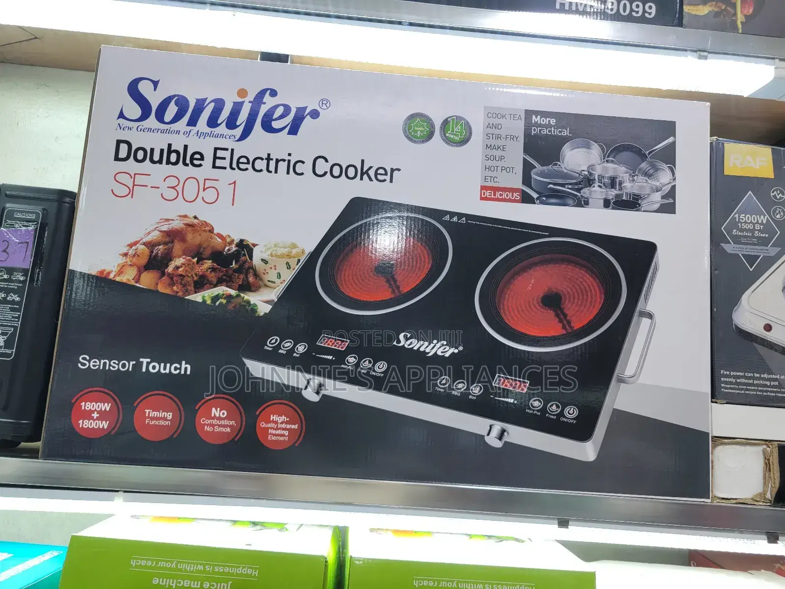Sonifer Infrared Double Electric Cooker With Sensor Touch Sf-3051