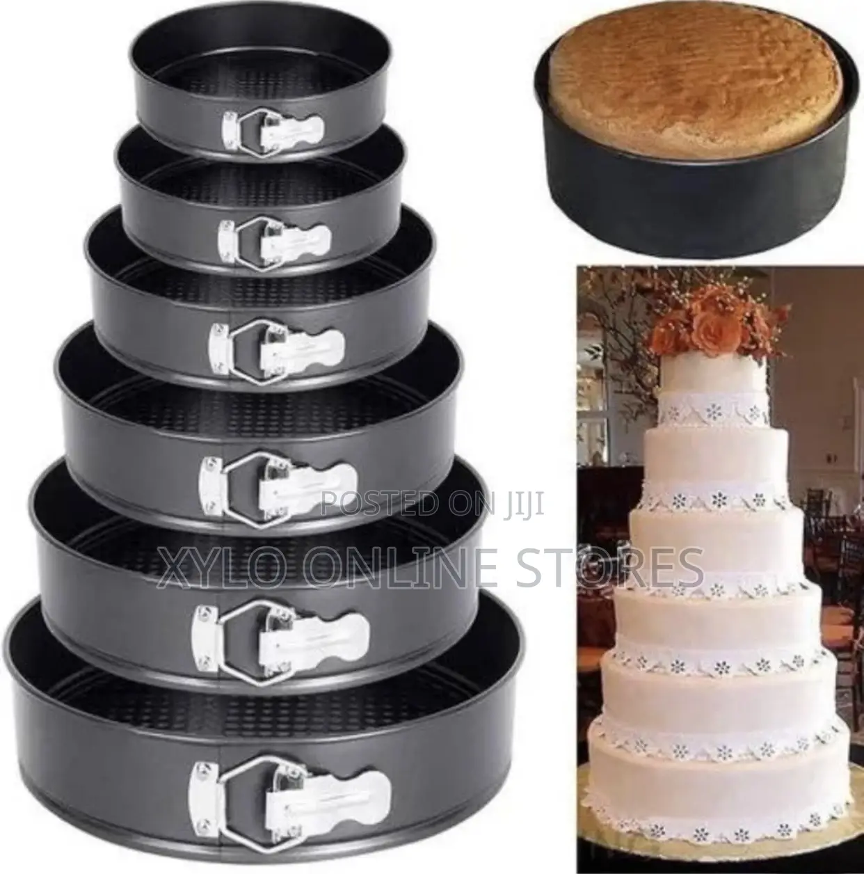 A 6 PCS Non Stick Set of Cake Pans