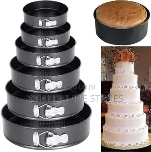 A 6 PCS Non Stick Set of Cake Pans