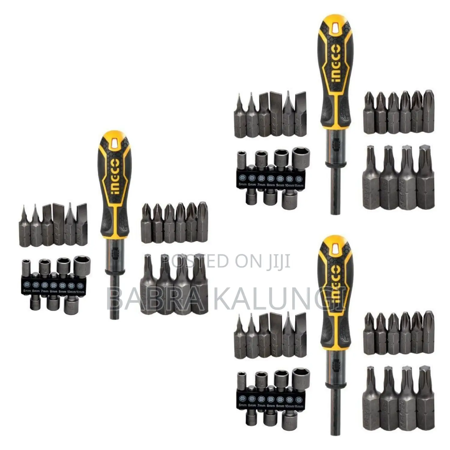 Ingco 13 in 1 Ratchet Screwdriver Set - Black / Silver