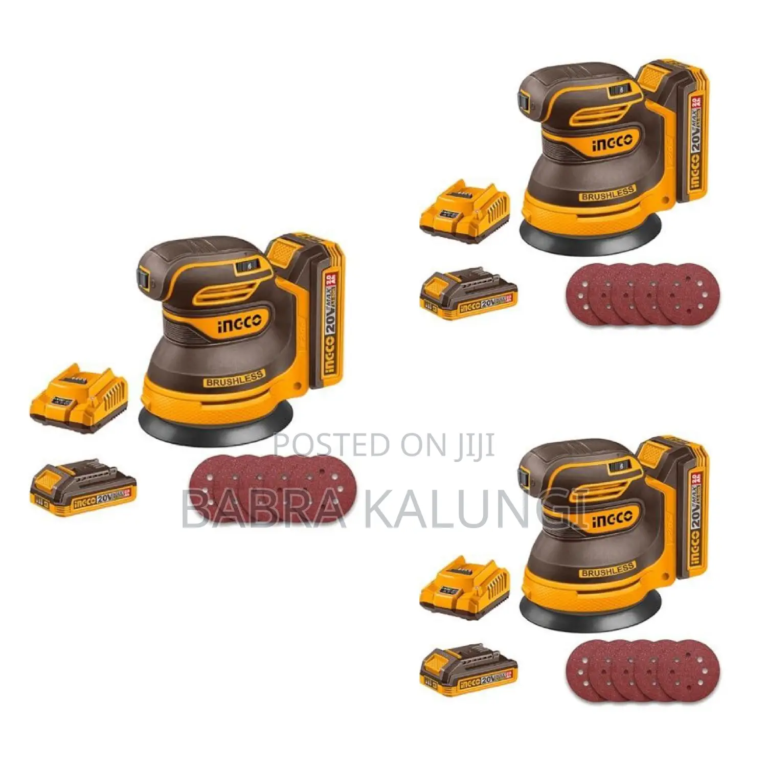 Ingco Lithium-Ion Cordless Sander.